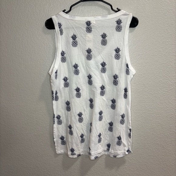 NWT Anthropologie Pineapple Print White Tank Top - Picture 4 of 4